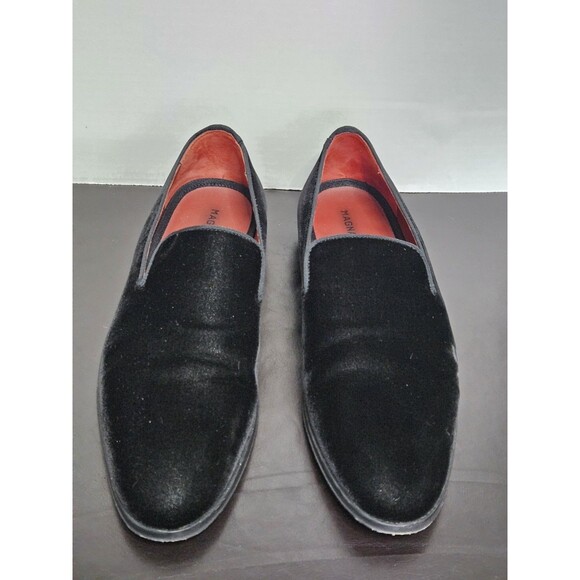 Sz 9.5 MAGNANNI Dorio Venetian Velvet Loafer Black Mens MSRP $425 main image 4